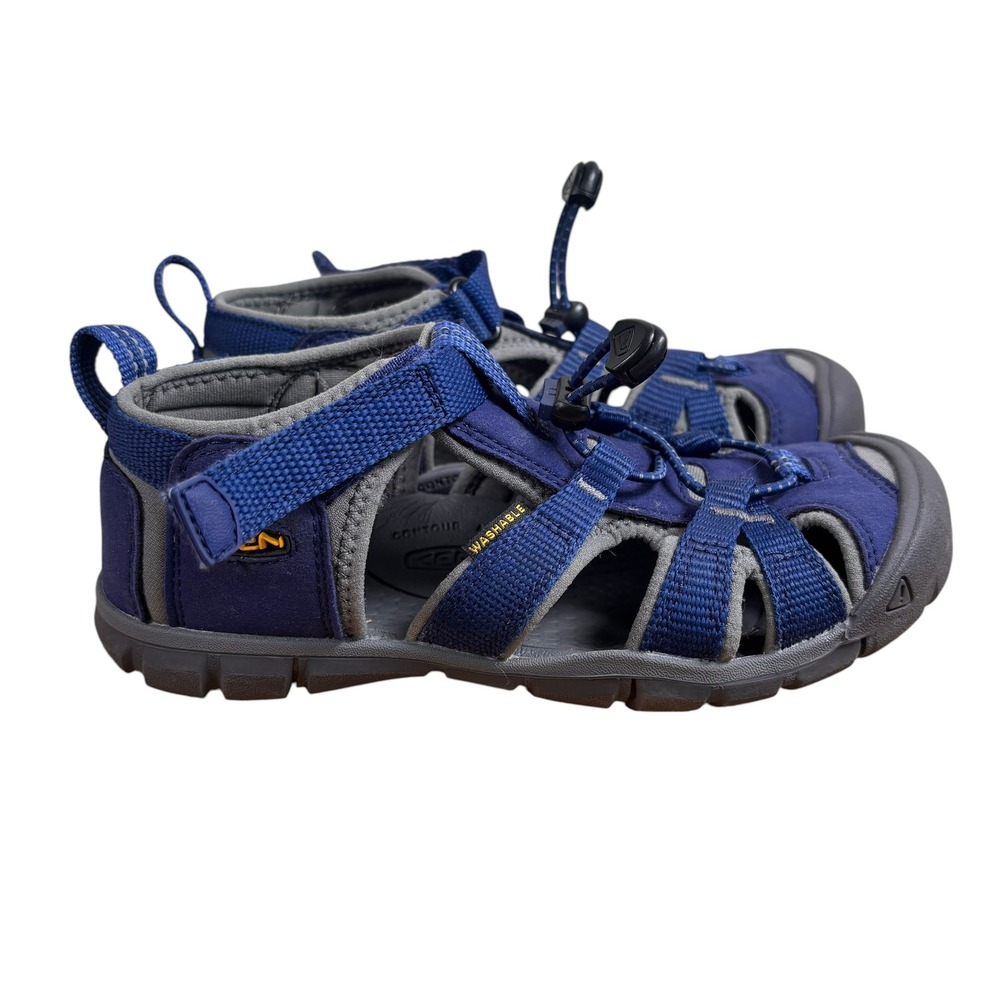 Keen Seacamp II CNX Kids Blue Grey Hybrid Water Sandals Shoes Size 1 US 32/33 EU